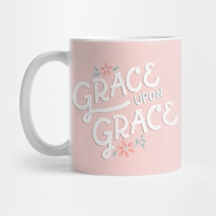 Grace Upon Grace - Floral - Hand Lettering Mug